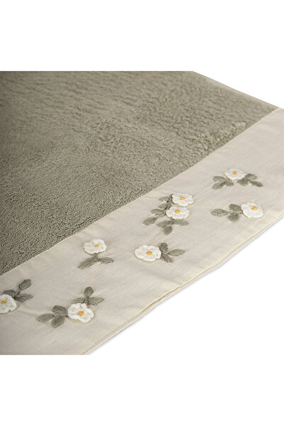 Altınbaşak Nova Bambu Вишитий рушник для рук 50 x 90 Оливковий