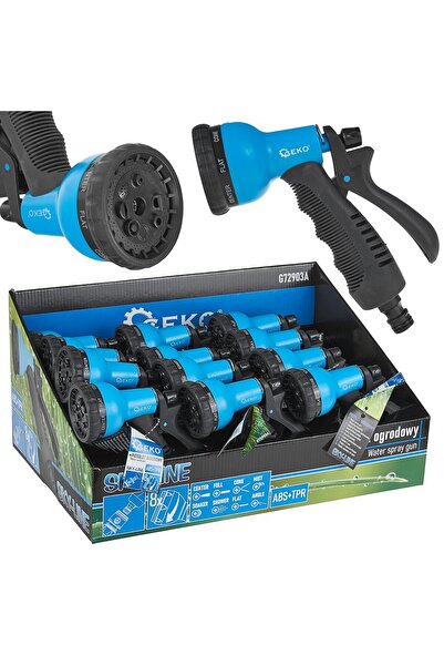 GEKO Set de pistoale de pulverizare reglabile cu 8 funcții Sky-Line, 12 buc, ...