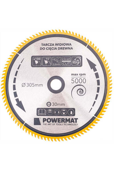Powermat Disc pentru fierastrau circular TDD-305x30mm 100 dinti, PM0903