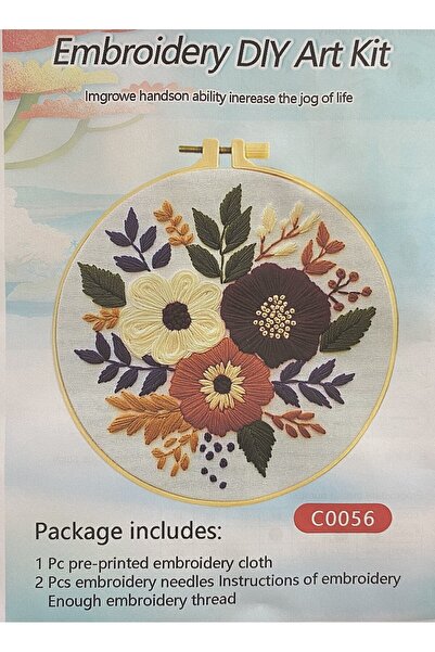 EleganTShoP Kit elegant de etamină imprimată cu punct de cruce (fir, ac, țesă...