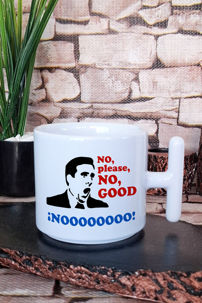 giftkonsept Michael Scott No Please No the Office Printed t Handle Latte Cup Mug