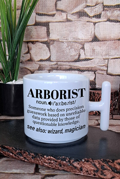 giftkonsept Arborist Noun Definition Printed Tree Expert Gift T-Shirt Handle Latte Cup Mug
