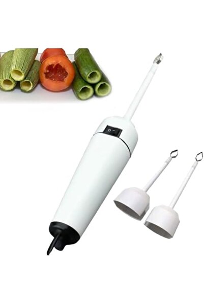 Hope أداة حفر الخضار الكهربائية أداة حفر الكوسة اليدوية مع رأسين للقطع