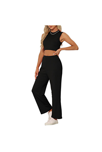 OEM Women's black pants and top suit, XL