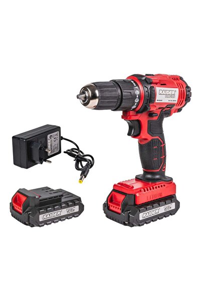 Raider Mașină de găurit cu percuție RD-CDL38 cu baterie, 18V, 2x2Ah, 30Nm, 10...
