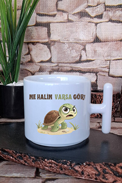 giftkonsept هل نولد؟ هل قتالنا؟ كوب لاتيه مطبوع عليه هدية ممتعة على شكل قنفذ مع مقبض