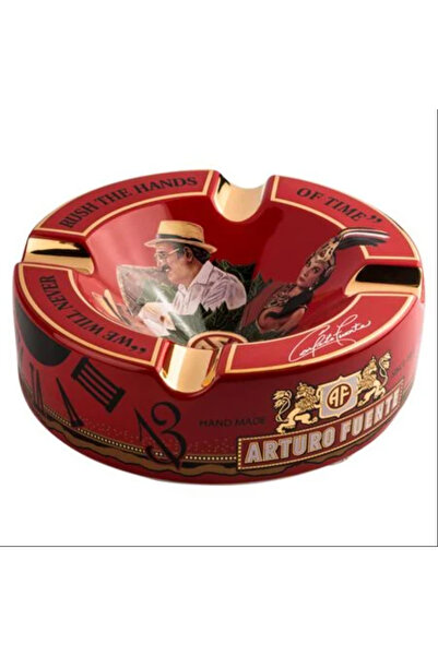 Arturo Fuente Hands of Time Quadruple Ceramic Ashtray - Red