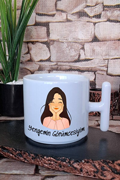 giftkonsept كوب قهوة لاتيه مطبوع عليه عبارة Yengemin Görümcesiyim مع مقبض