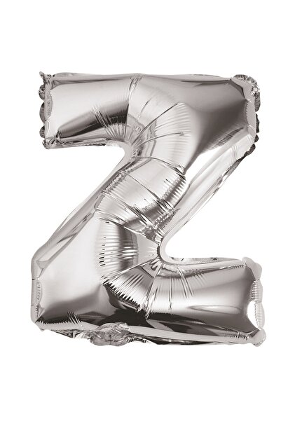 SDX Market Balon folie metalizată argintie, Mirific Party, Litera Z, 80 cm, A...