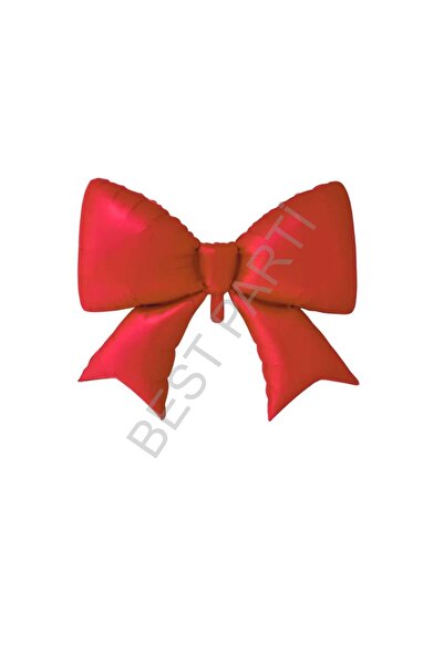 BEST PARTİ DOĞUM GÜNÜ PARTİ SÜSLERİ KIRMIZI Renk Fiyonk Folyo Balon 98*75 cm
