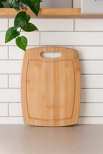 Çavdar Group لوح تقطيع من الخيزران مقاس 24×34 سم، لوح تقطيع الخبز من الخيزران