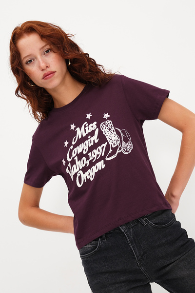 Addax Μπλουζάκι με στάμπα κοντομάνικο P10427-W4