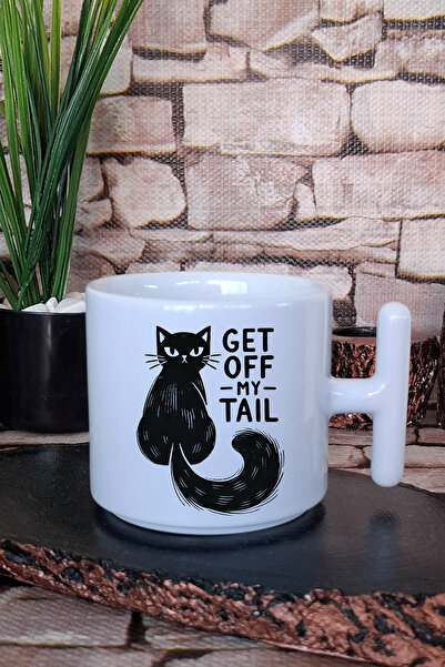 giftkonsept Cat Funny Retro Humorous Cat Lover Gift Printed t Handle Latte Cup Mug