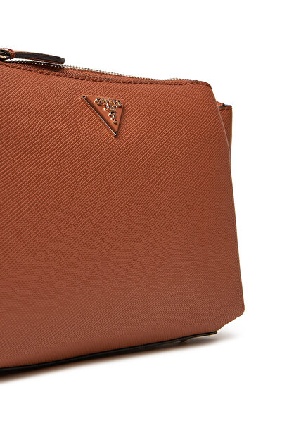 Guess Γυναικεία Τσάντα Χειρός Καφέ HWZG9672120