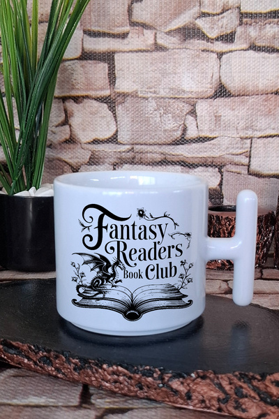 giftkonsept Fantasy Readers Book Club Themed Fantastic Reading Group Gift T-Handle Latte Cup Mug
