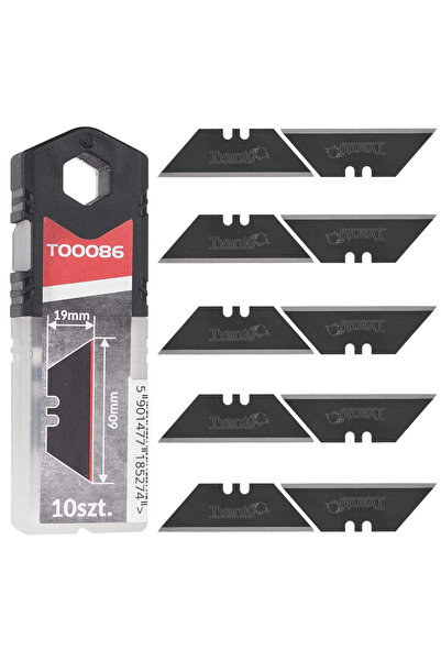 Tvardy Set lame trapezoidale pentru freze, 60 x 19 x 0,6 mm SK2H, 10 elemente...