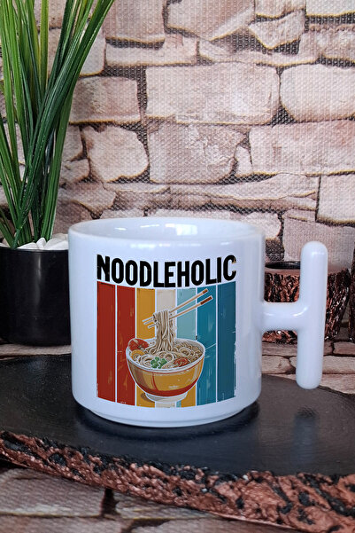 giftkonsept كوب قهوة لاتيه مطبوع عليه رسوم متحركة من Noodleholic لمحبي المطبخ...