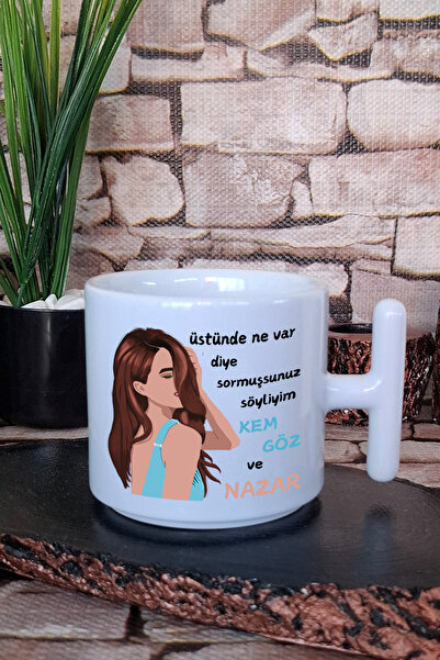 giftkonsept كوب قهوة لاتيه مطبوع عليه عبارات مضحكة مع مقبض، هدية مميزة