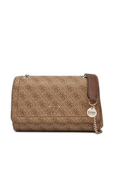 Guess Γυναικεία Τσάντα Χειρός Καφέ HWBG9672210