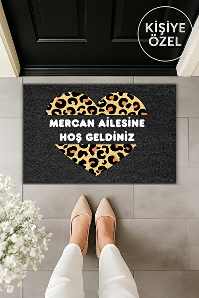 Dormot سجادة أمامية للباب بطباعة رقمية حديثة بنمط الفهد المدخن مقاس 70 × 45 سم