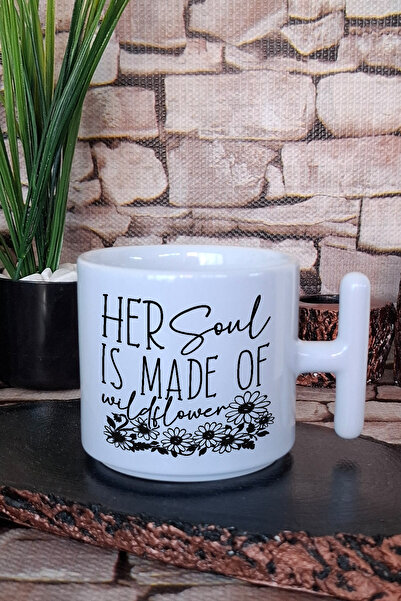 giftkonsept Her Soul Is Made of Wildflower Yaban Çiçek Spirit Gift Printed t ...