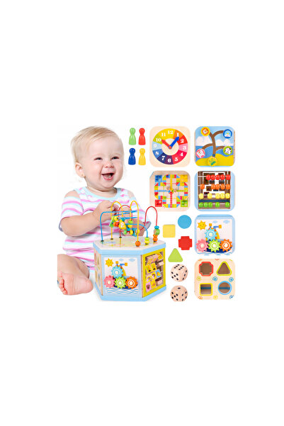 MalPlay Set de jucării educative din lemn pentru bebeluși, 7 în 1, 109710