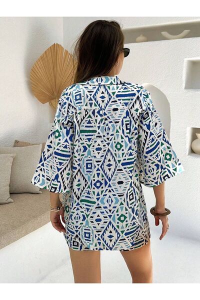 mass fashion Kadın Şort Ve Gömlek Keten Takım