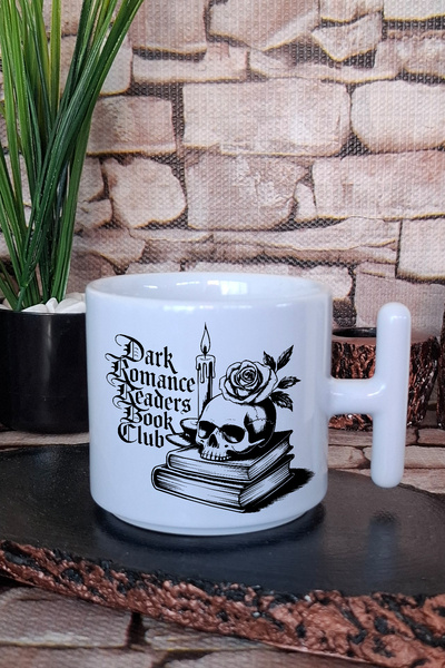 giftkonsept Dark Romance Readers Book Club Themed Book Club Gift T-Handle Latte Cup Mug