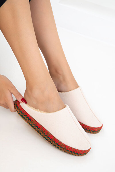 SOHO Beige Suede Women's House Slippers 20873