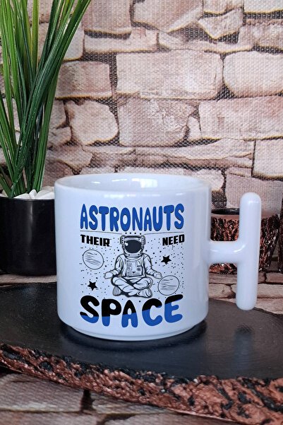 giftkonsept Astronauts Need Space 1 Printed Astronaut Space Humor Science t Handle Latte Cup Mug