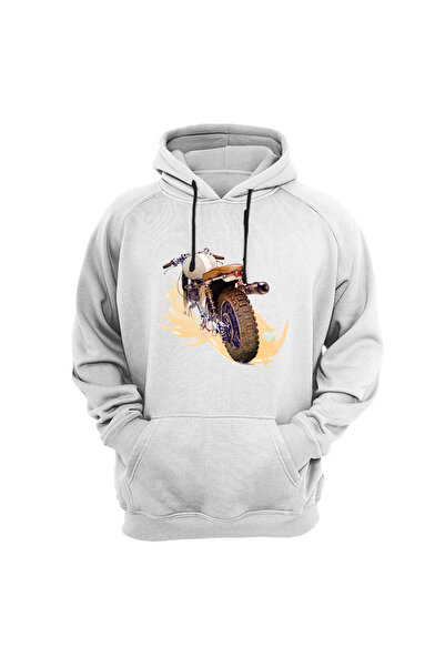 WİDİ Hanorac clasic cu imprimeu de motociclete vintage Old Motor, cu 3 fire, ...