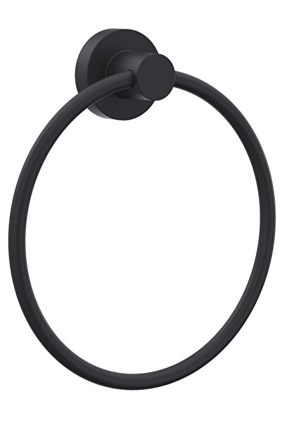 Line Bathroom Master Towel Rail 128628 Matte Black Round 175 mm