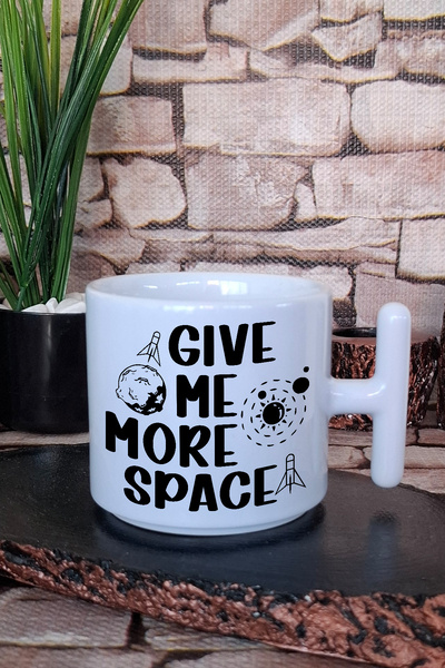 giftkonsept Give Me More Space 1 Printed Space Vacuum Request Astronaut Gift t Handle Latte Cup Mug Cup