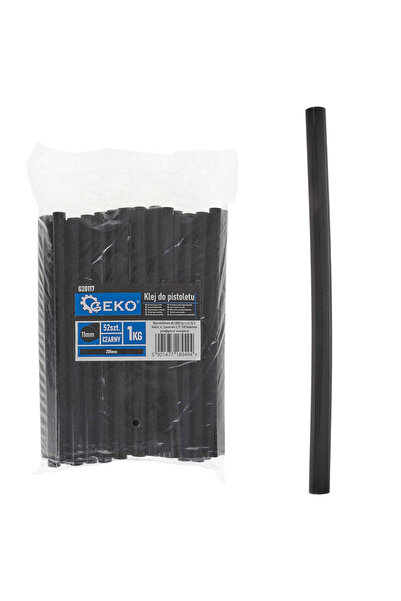 GEKO Set de bețișoare din silicon pentru casă, negre, 11-200 mm, 52 buc, G20117