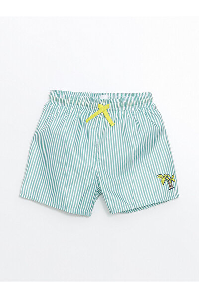 LC Waikiki Pantaloni scurți de înot pentru băieți, cu dungi și talie elastică...