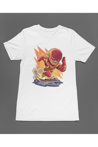 Bumeta Tricou unisex The Flash Chibi din seria de desene animate