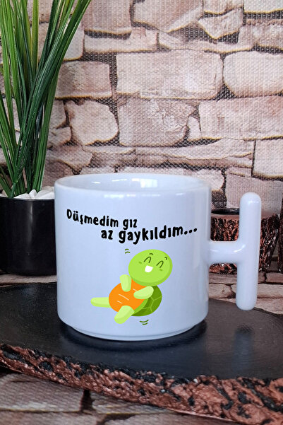 giftkonsept كوب لاتيه مطبوع عليه عبارة 'لم أسقط، أنا مرح' - هدية مضحكة وممتعة...