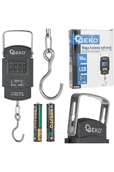 GEKO Cântar digital cu cârlig, capacitate maximă de cântărire 50 kg, G 71150