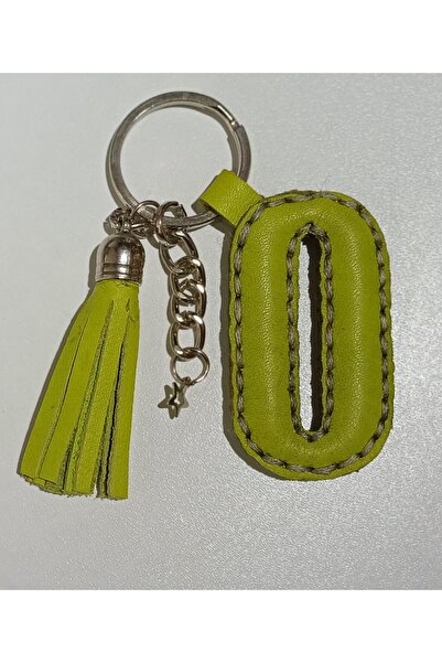 Durush Collection Keychain Genuine Leather Letter'O' (Hand Made)