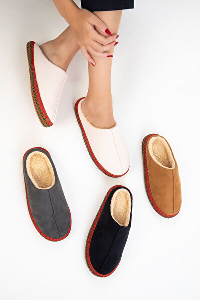 SOHO Beige Suede Women's House Slippers 20873