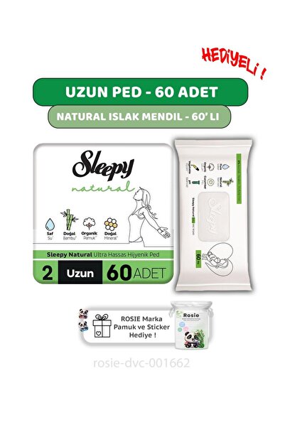 Sleepy Natural Ultra Sensitive Sanitary Pad Long 60 Pieces, Natural 60 Pack W...