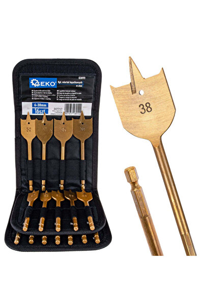 GEKO Wood Flat Drill Bit Set, 16 Pieces, G 38111