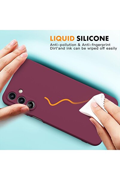 m.tk moveteck Samsung Galaxy A17 Kılıf Kamera Korumalı Yumuşak Renkli Mat Silikon + 9H Ekran Koruyucu Cam 2in1 Set