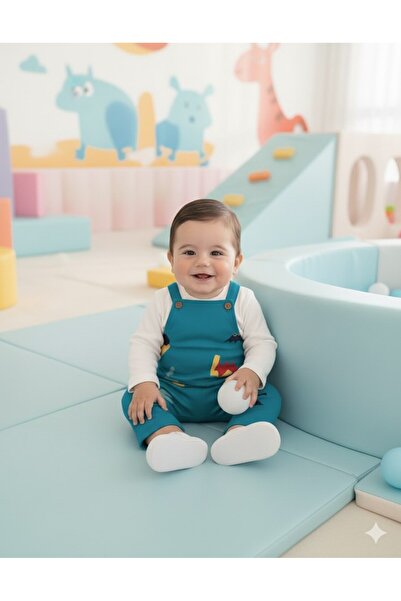 Egelite Baby Boy Printed, Salopet / Gardener Overalls and Underwear Set 6-9-12-18-24 Months R2095