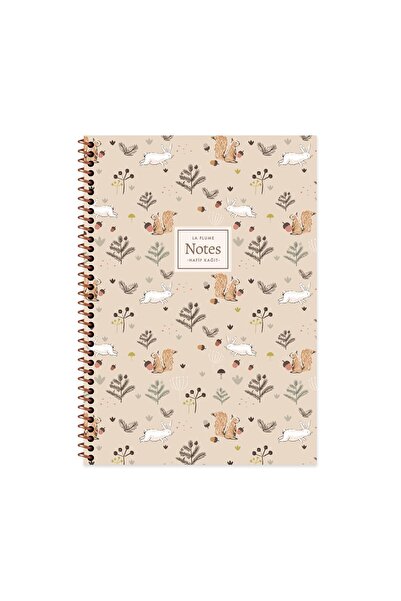 KESKİN COLOR دفتر ملاحظات لا بلوم فورست بغلاف مربعات من البولي بروبيلين مقاس ...