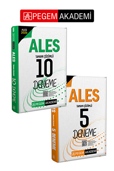 Pegem Akademi Yayıncılık PEGEM AKADEMİ 2026 ALES Tamamı Çözümlü 10 Deneme + 2026 ALES Tamamı Çözümlü 5 Deneme Seti (2.Kitap)