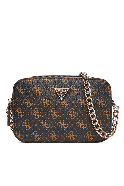 Guess Γυναικεία Τσάντα Χειρός Καφέ HWQG9672140