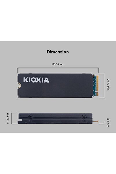 Kioxia 2TB EXCERIA HEATSINK GEN 4X4 NVMe 5000/3900MB/s LSC11K2T04G8