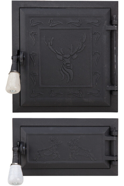 Evotools Stove Door + Ashtray Cerbi - Door height 275+140 mm Door width 255 mm