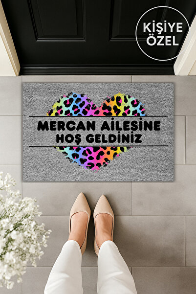 Dormot سجادة أمامية للباب بطباعة رقمية حديثة باللون الرمادي بنمط الفهد مقاس 7...